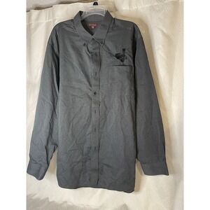 Red House Shirt Mens XXL 2XL Gray Black Button Down L3 Airline Academy Logo